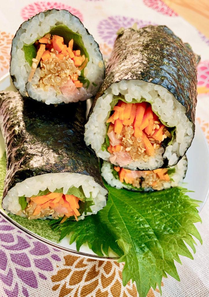 quinoa sushi roll maki-sushi